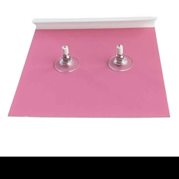 NEW Kate Spade Silver Crystal Lip Earrings - Picture 3 of 3